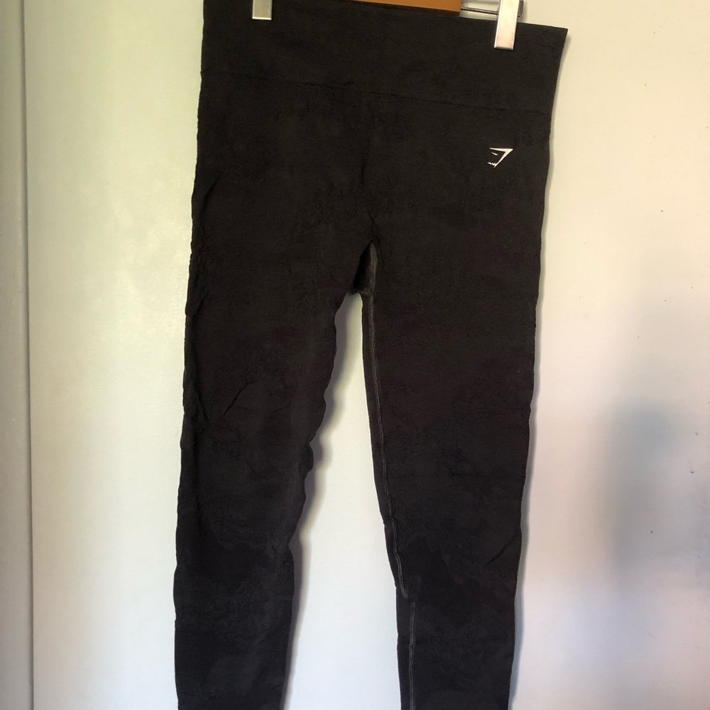 Gymshark Black High-Waist Leggings with Logo